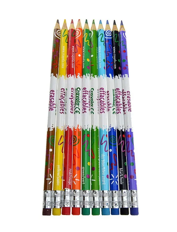 Цветные карандаши с корректорами 10шт. - фото
