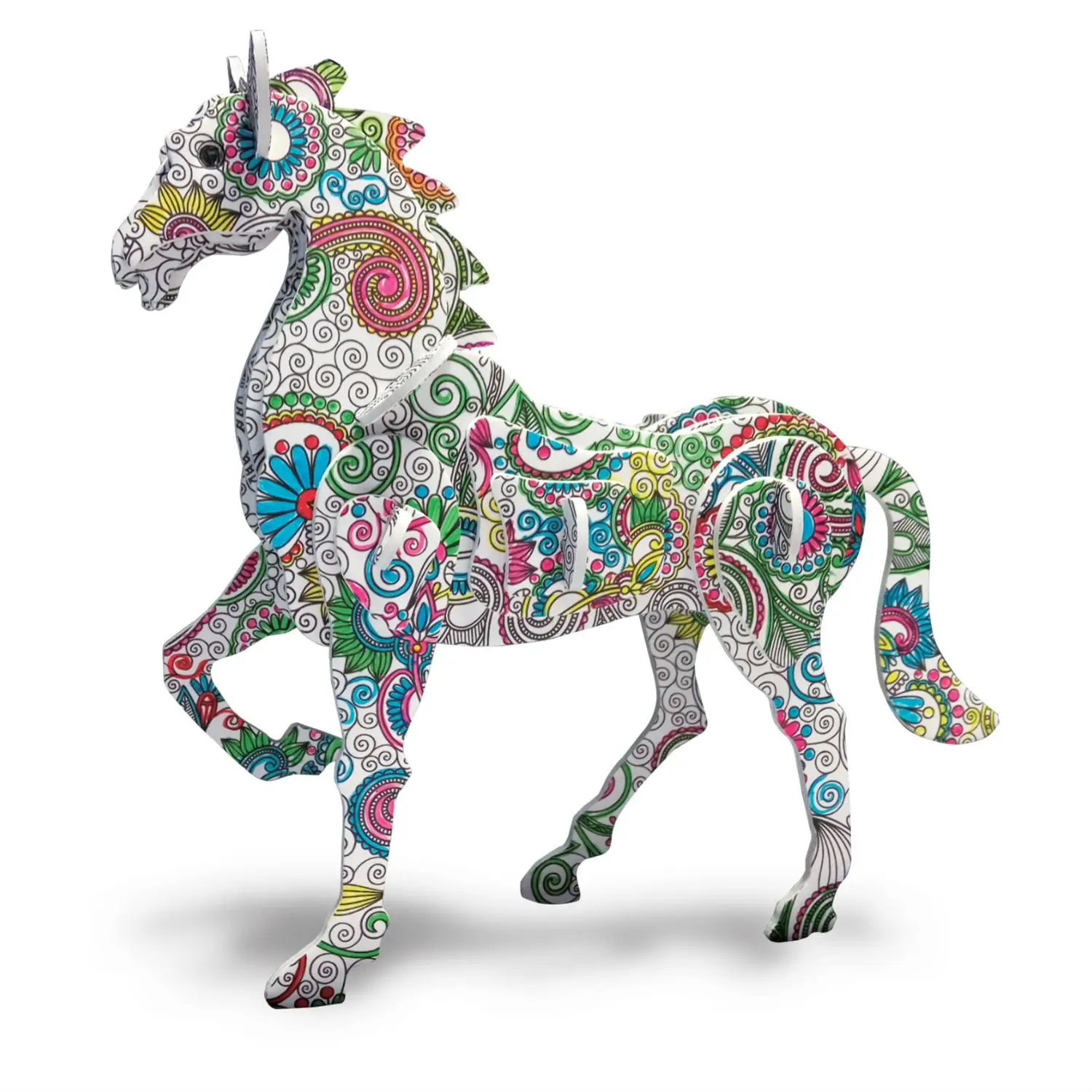 3D-пазл для раскрашивания "Конь" - фото