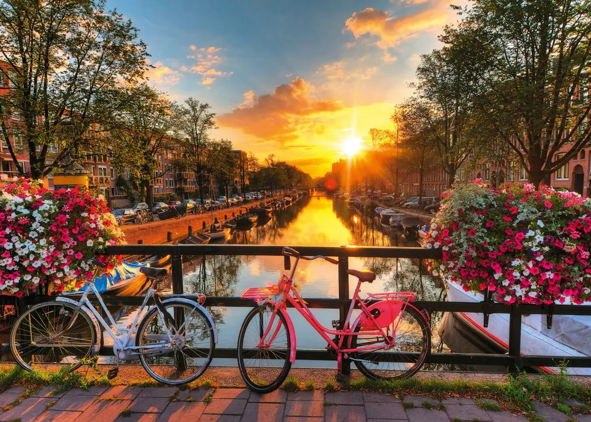 Пазл "Велосипеды в Амстердаме" - фото