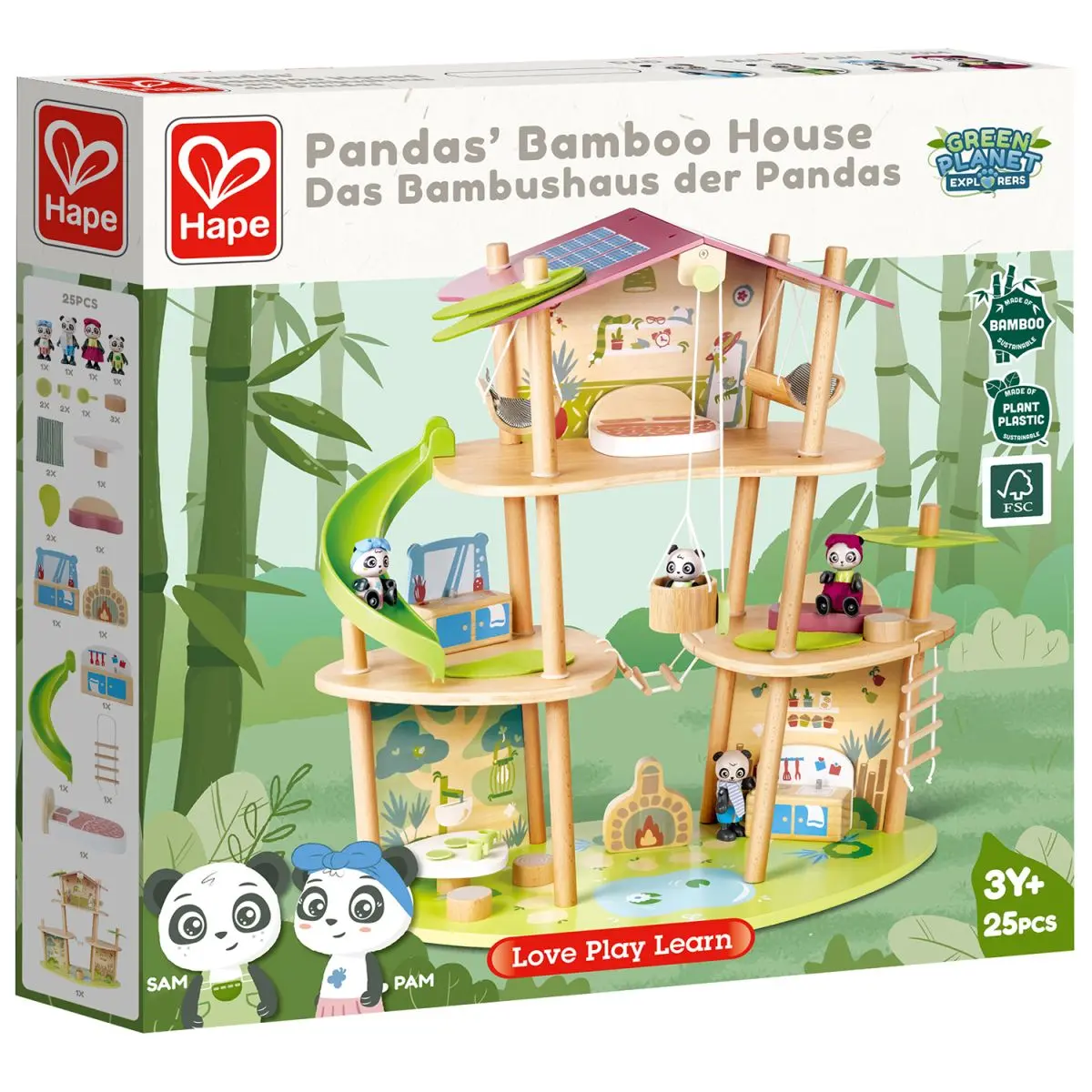 Мини-домик "Бамбуковый дом семьи панд" - фото