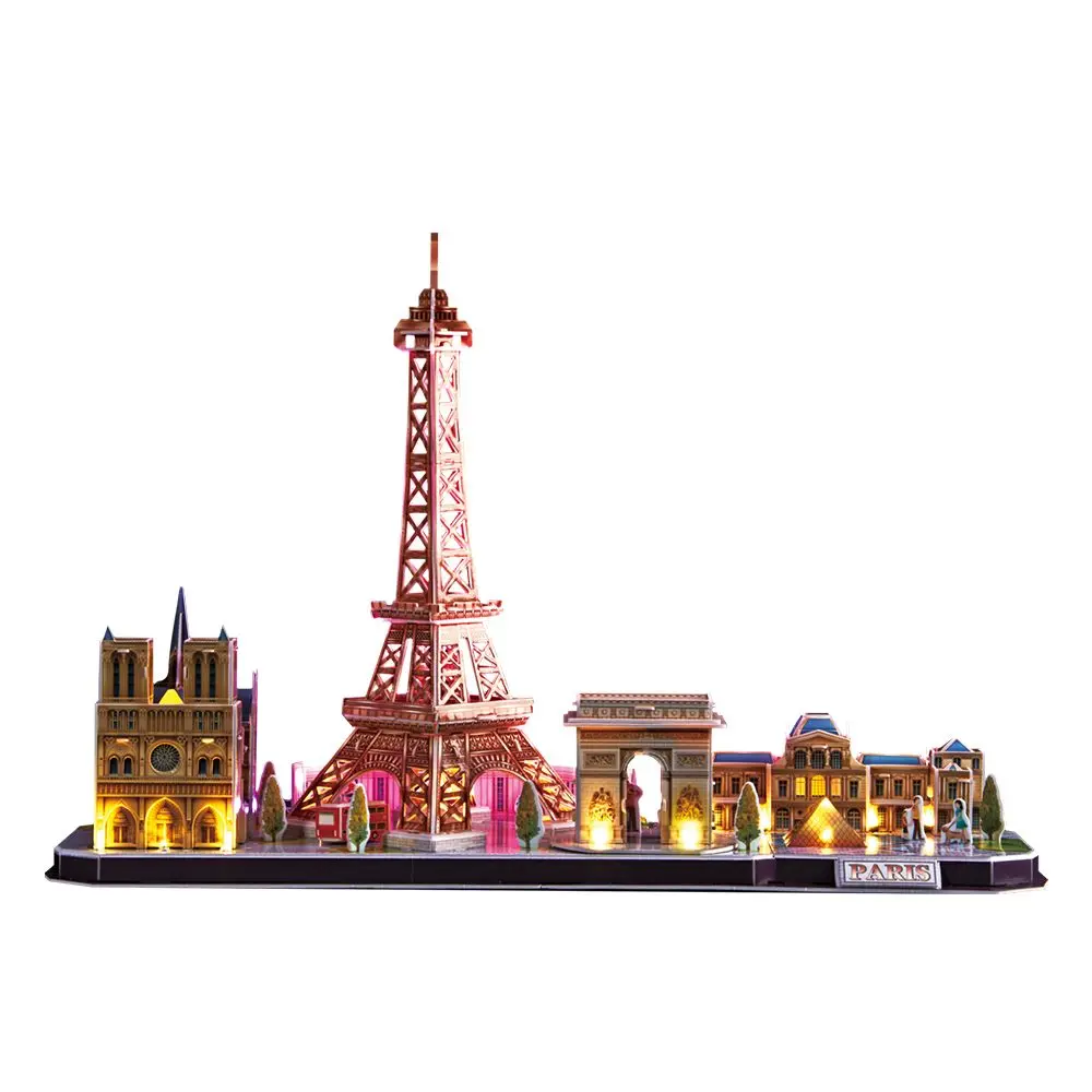 3D пазл Париж с LED-подсветкой - фото