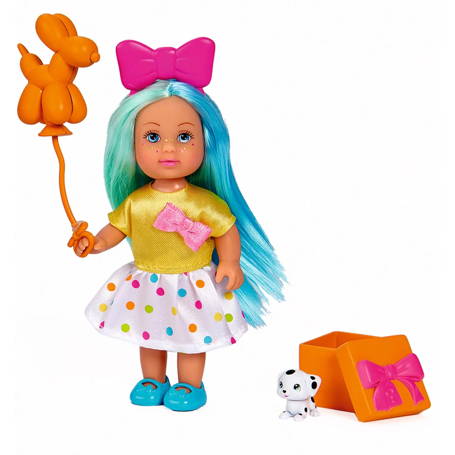 Кукла Еви с голубыми волосами и питомцем "Сюрприз" - фото