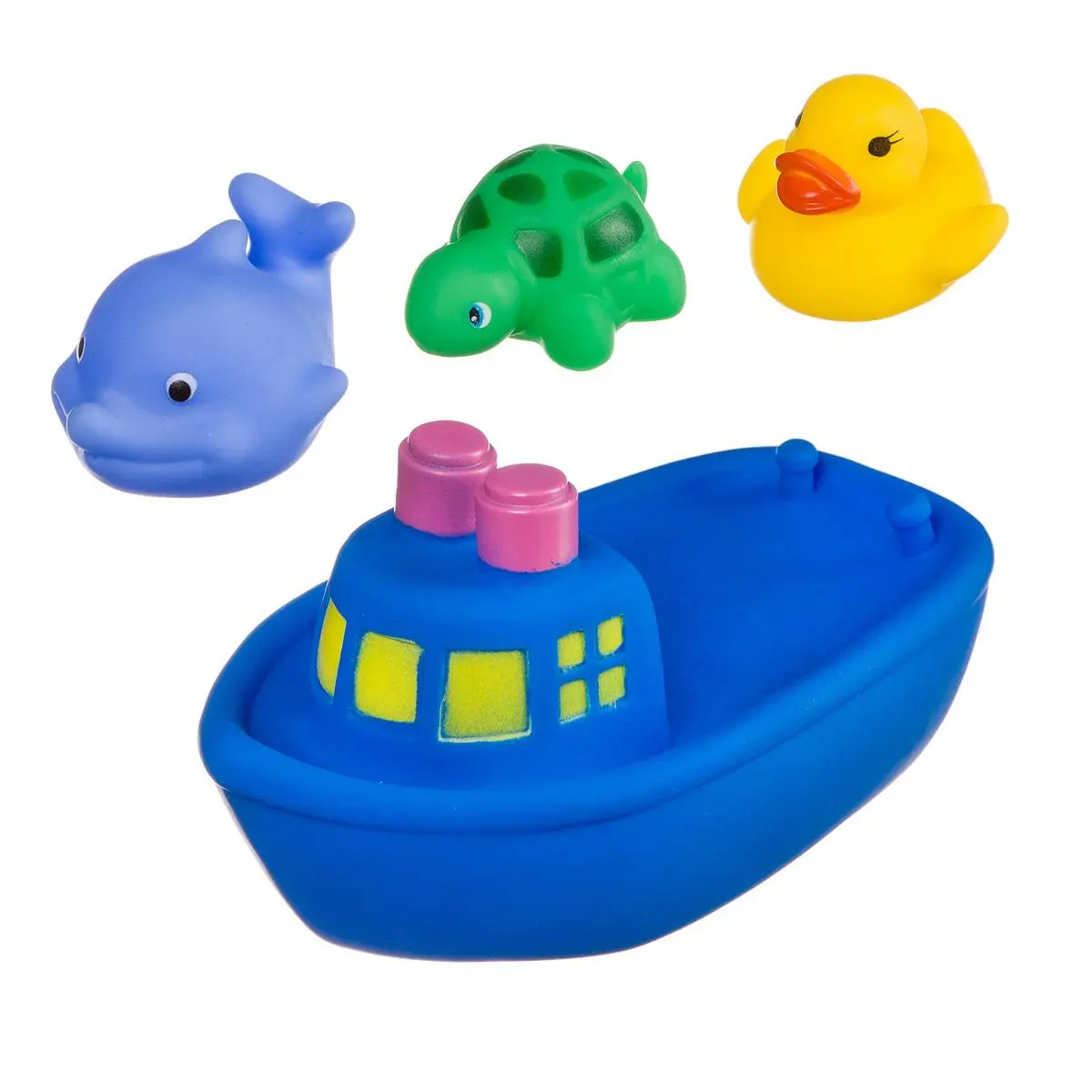Набор игрушек для купания Корабль с животными - фото