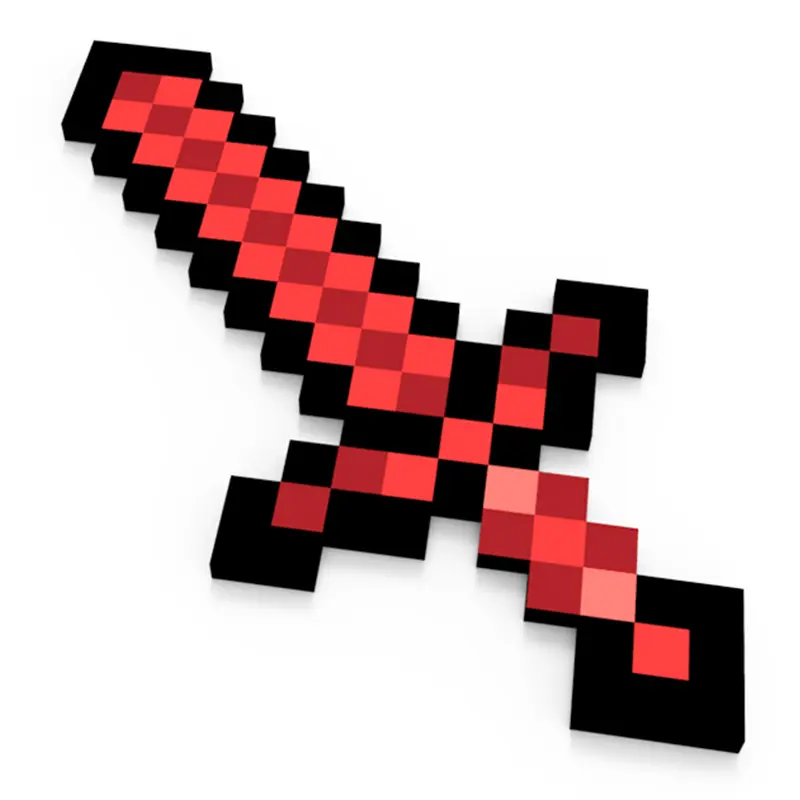 Minecraft 8Бит Меч Красный 60 см - фото