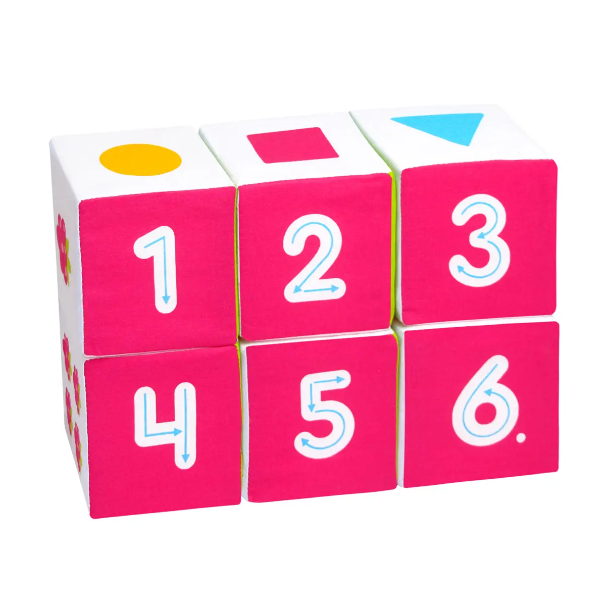 Мягкие кубики "Учим формы, цвет и счёт" - фото