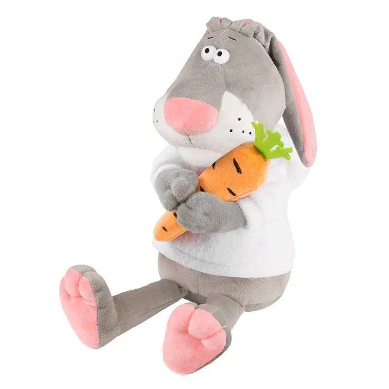 Кролик Семёныч в худи с морковкой - фото