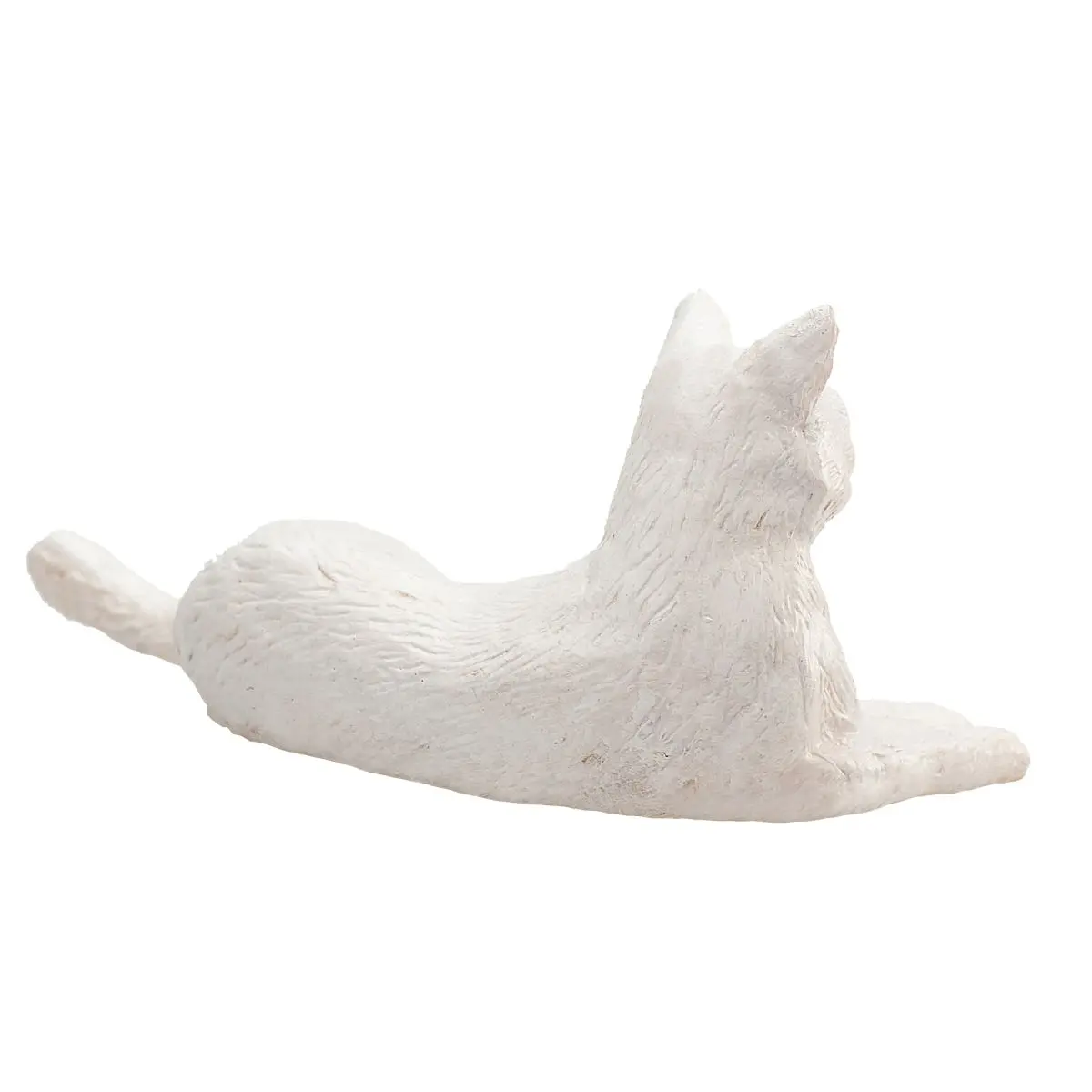 Кошка белая лежащая - фото
