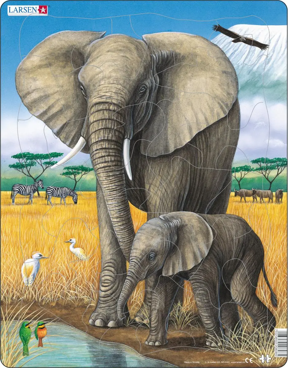 Пазл "Слон" - фото