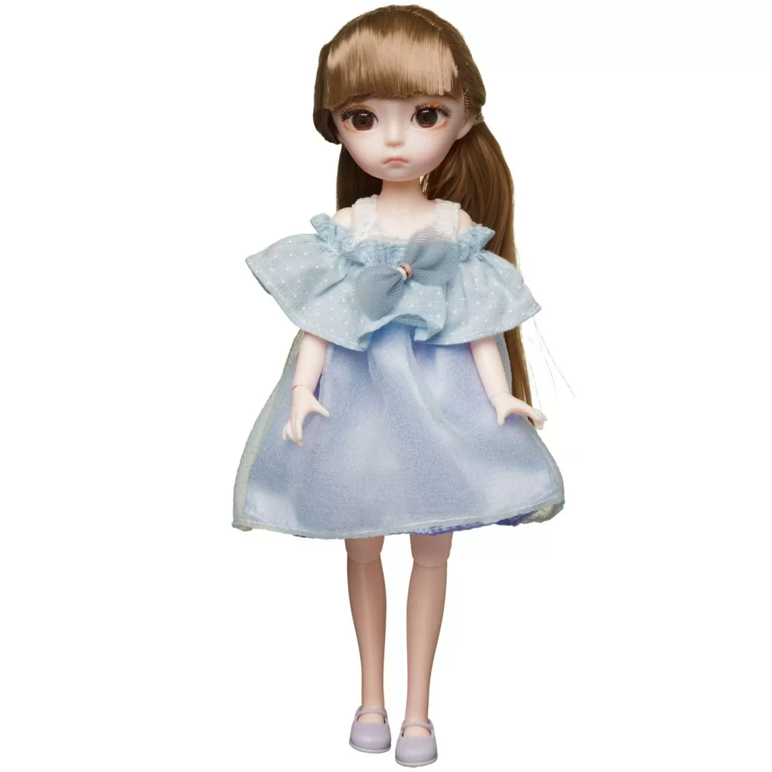 Кукла в голубом платье - фото