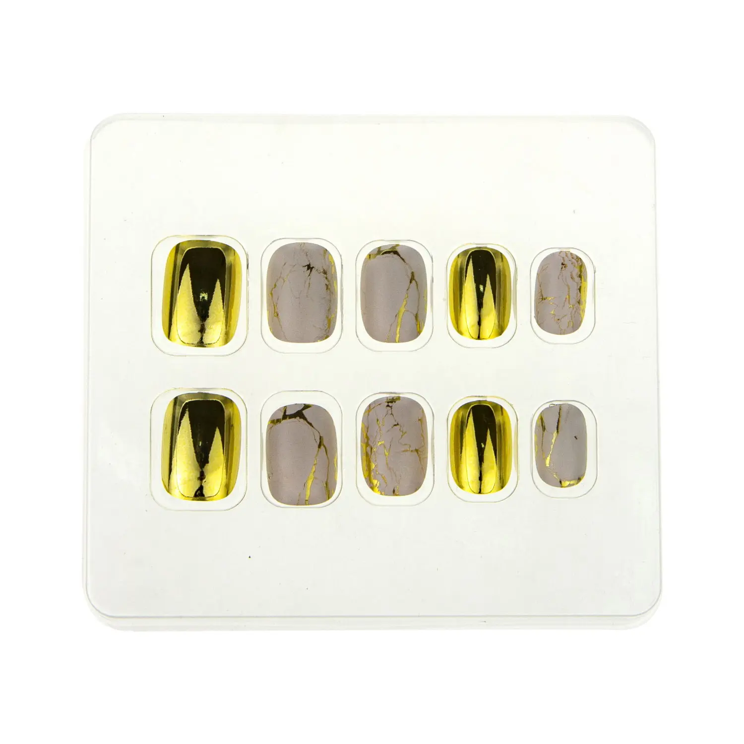 Набор накладных ногтей №17 Mirror Marble - фото
