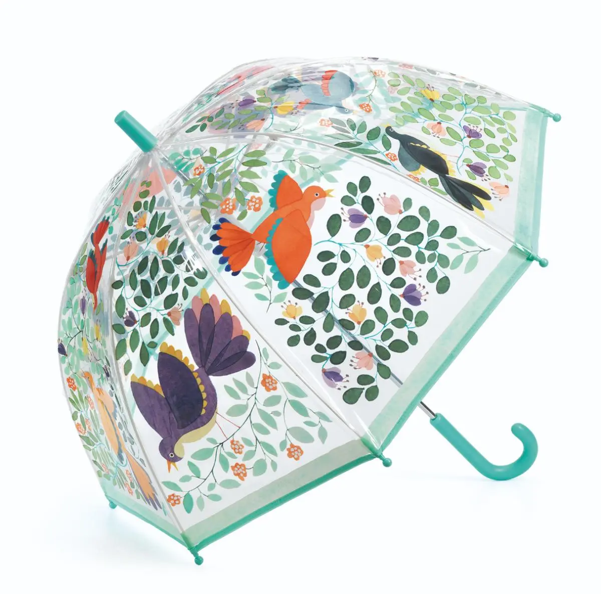 Зонтик "Цветы и птицы" - фото