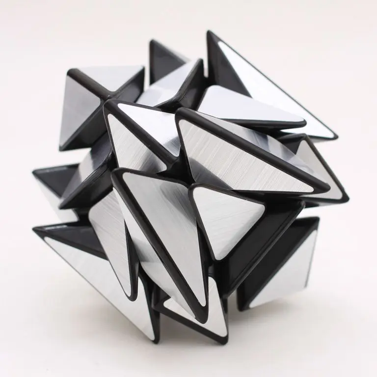 Зеркальный кубик Трансформер Серебро - фото