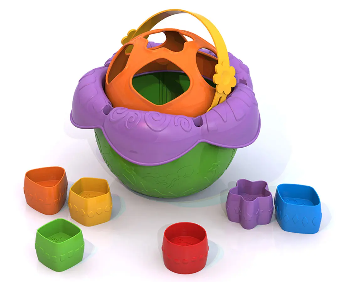 Дидактическая игрушка "Ведро Цветочек" - фото