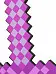 Minecraft 8Бит Меч Зачарованный фиолетовый пиксельный 45 см - фото 3