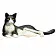 Кошка черно-белая лежащая - фото 4