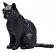 Кошка черная сидящая - фото 2