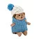 Ёжик Колюнчик в шапке с голубым помпоном (15 см) - фото 2