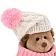 Ежинка в шапке с розовым помпоном (15 см) - фото 5