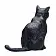 Кошка черная сидящая - фото 5
