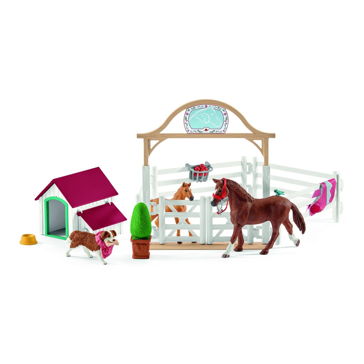 Horse Club Лошади для гостей Ханны с собакой Руби Schleich 42458/14598 -  купить за 9390 рублей рублей в интернет-магазине Юниор