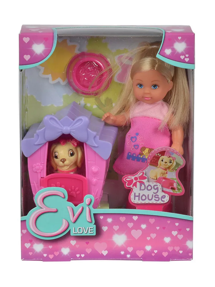 Кукла Еви с собачкой в домике - фото