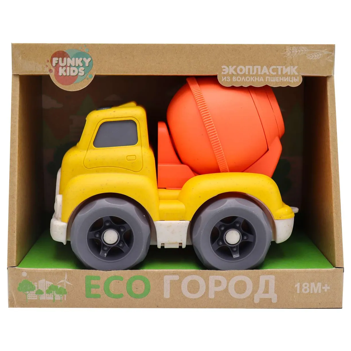 Эко-машинка бетономешалка Funky Toys FT0278080 - купить за 1590 рублей  рублей в интернет-магазине Юниор