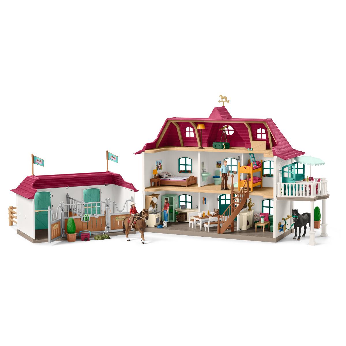 Horse Club Большой конный двор с жилым домом и конюшней Schleich 42416 -  купить за 20690 рублей рублей в интернет-магазине Юниор