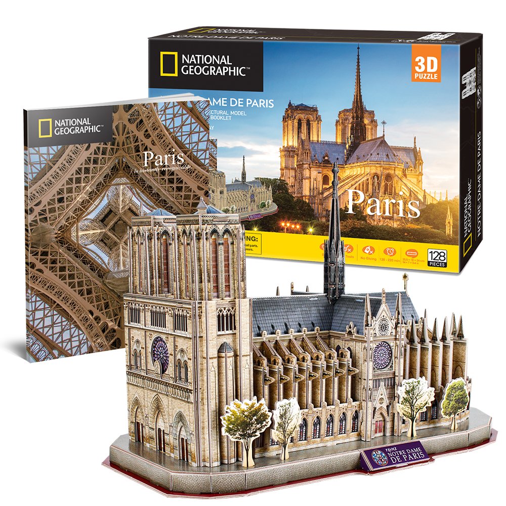 3D пазл National Geographic Нотр-Дам-де-Пари Cubic Fun DS0986h - купить за  1912 рублей рублей в интернет-магазине Юниор