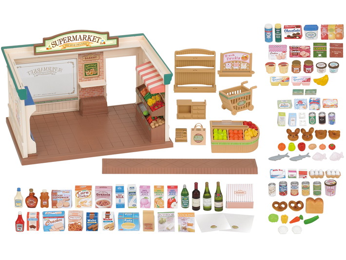 Sylvanian families supermarket gift hot sale set