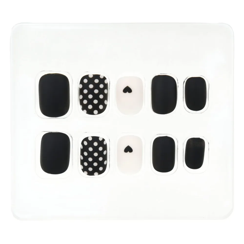 Набор накладных ногтей №23 Black&White - фото