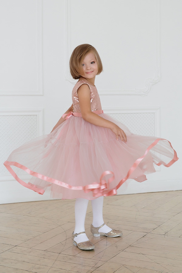 Одежда для праздника Платье "Розовое золото" - фото