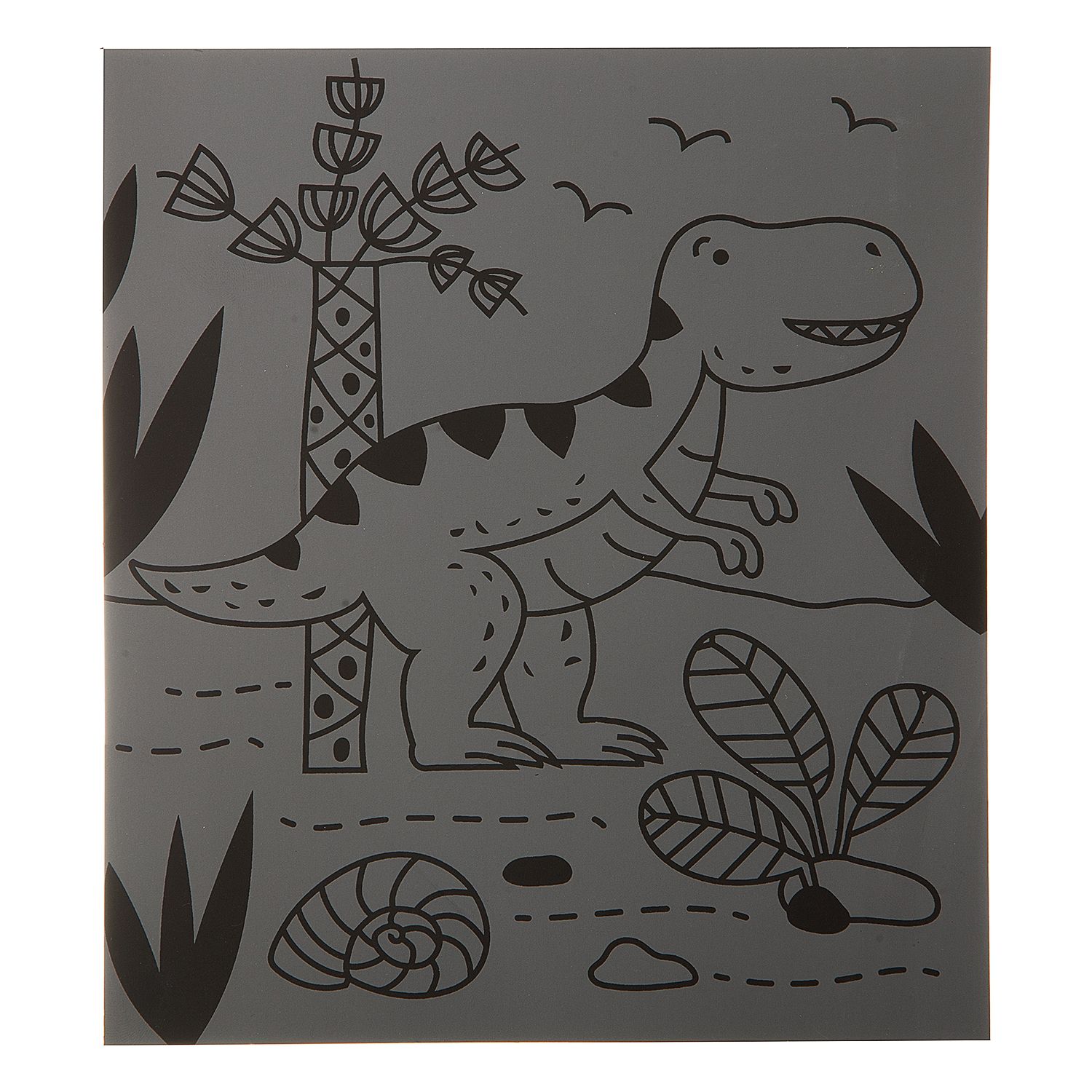 Гравюры и скретч-картины Гравюра голографическая "Динозавр" - фото