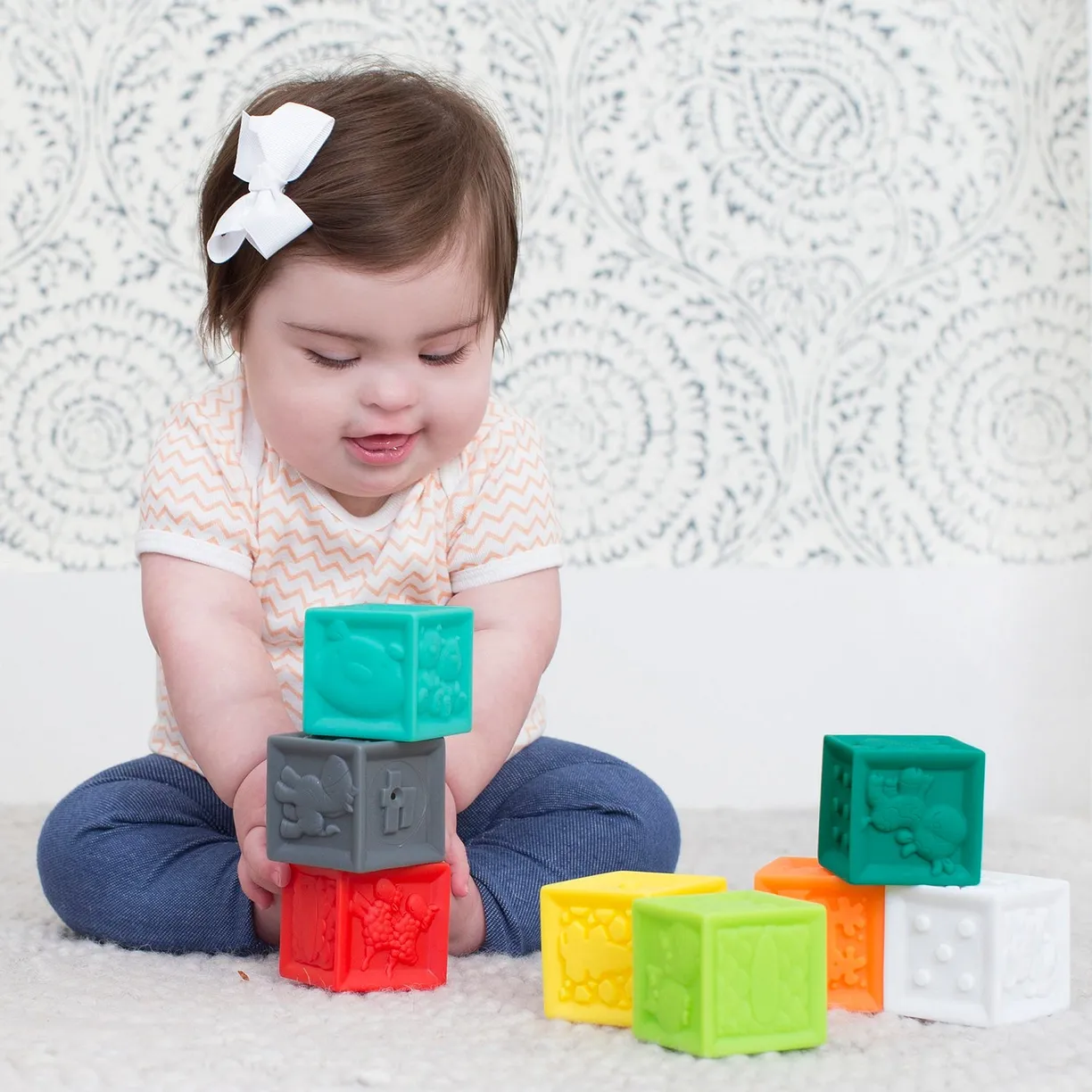 Развивающие кубики "Squeeze & Stack" - фото
