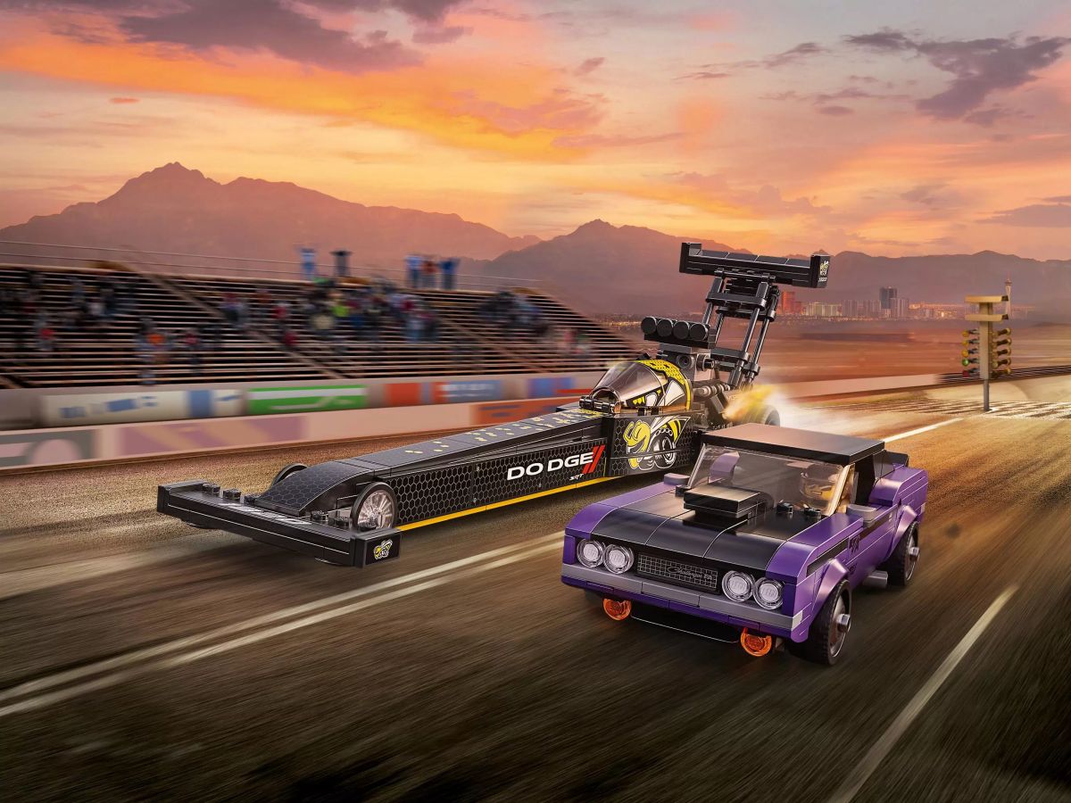 Speed Champions Mopar Dodge/SRT Top Fuel Dragster and 1970 Dodge Challenger  T/A Lego 76904 - купить за 5499 рублей рублей в интернет-магазине Юниор