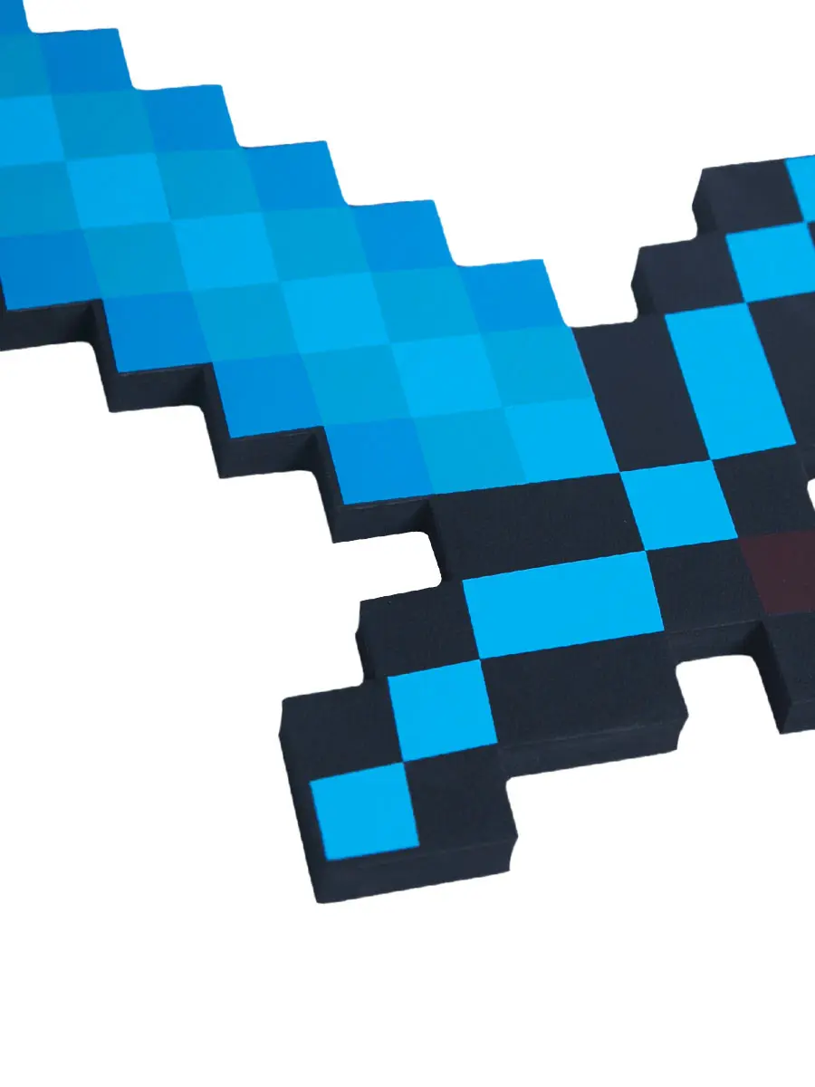Minecraft 8Бит Меч Алмазный 30 см - фото